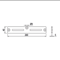 43-000-0 ALUMINUM PROFILE STAIR PART<br>PLATES FOR ATTACHING STAIR TREAD